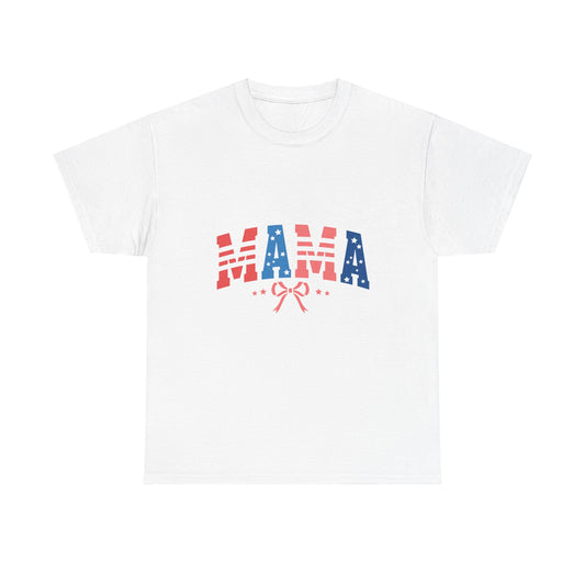 American mama matching mommy and me use July 4th Independence Day Fourth of July matching family tees Unisex Heavy Cotton Tee